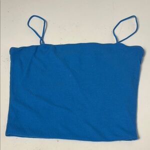 Love Tree Medium Blue Cropped Basic Tank Top Tube Top